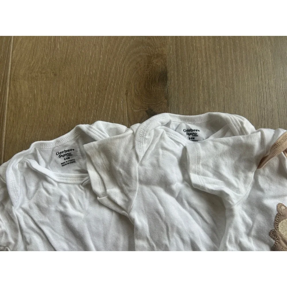 Baby Boy 5 Piece Bundle of Short Sleeve Onesies & Pants Size 6-9 Months